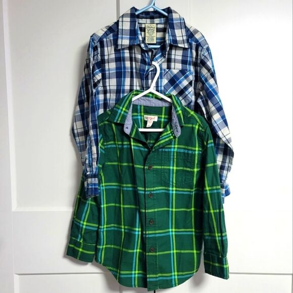 Boys bundle of button down long  sleeve shirts size xs (4/5) - Picture 1 of 14